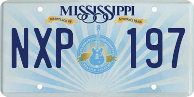 MS license plate NXP197