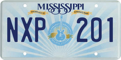 MS license plate NXP201