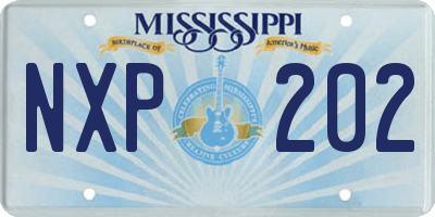 MS license plate NXP202