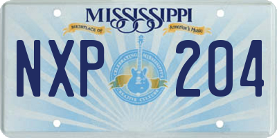 MS license plate NXP204
