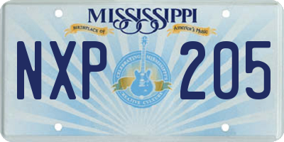 MS license plate NXP205
