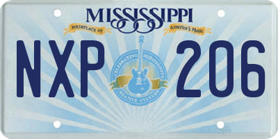 MS license plate NXP206