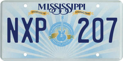 MS license plate NXP207