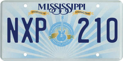 MS license plate NXP210