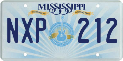 MS license plate NXP212