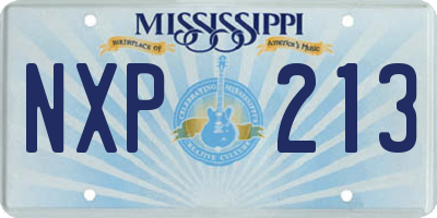 MS license plate NXP213