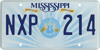 MS license plate NXP214