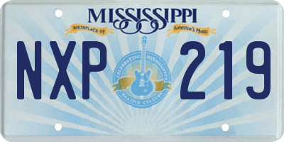 MS license plate NXP219