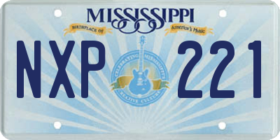 MS license plate NXP221