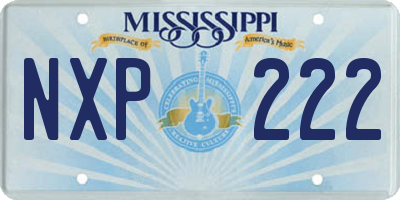 MS license plate NXP222