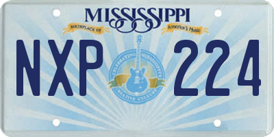 MS license plate NXP224