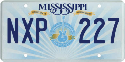 MS license plate NXP227