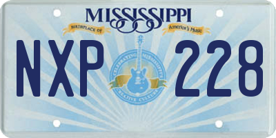MS license plate NXP228