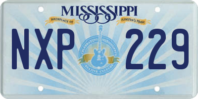 MS license plate NXP229