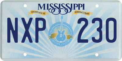 MS license plate NXP230