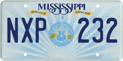 MS license plate NXP232