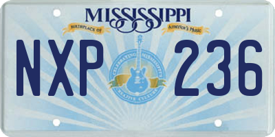 MS license plate NXP236