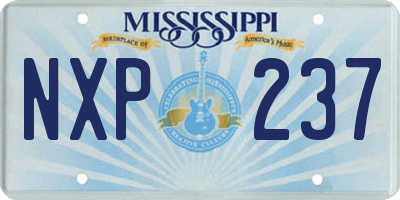 MS license plate NXP237