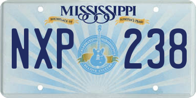 MS license plate NXP238