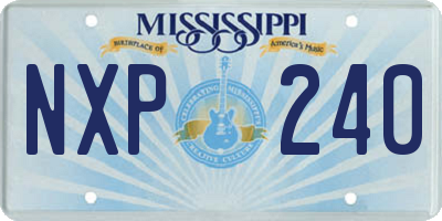 MS license plate NXP240