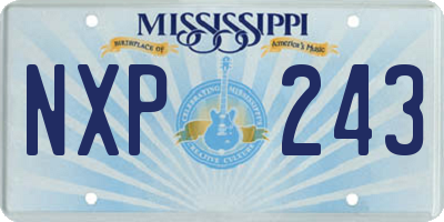MS license plate NXP243