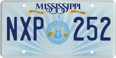 MS license plate NXP252