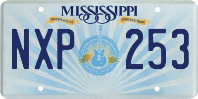 MS license plate NXP253