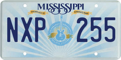 MS license plate NXP255