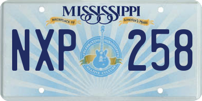 MS license plate NXP258