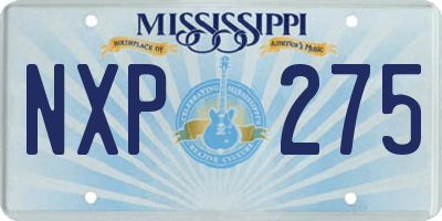 MS license plate NXP275