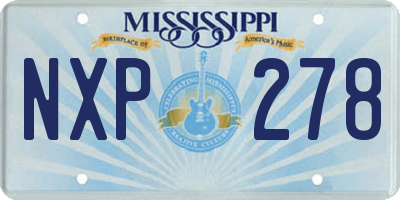 MS license plate NXP278