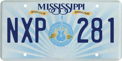 MS license plate NXP281