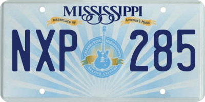 MS license plate NXP285