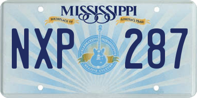 MS license plate NXP287