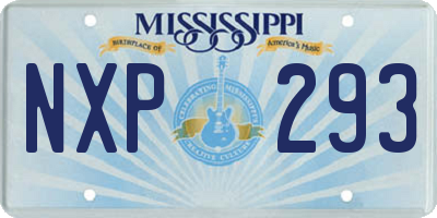 MS license plate NXP293