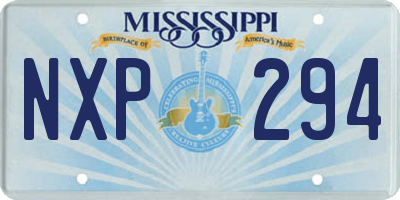 MS license plate NXP294