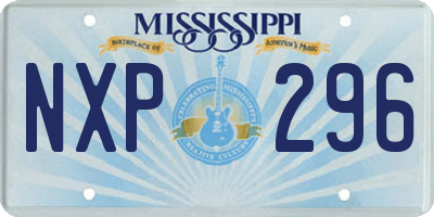 MS license plate NXP296