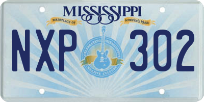MS license plate NXP302