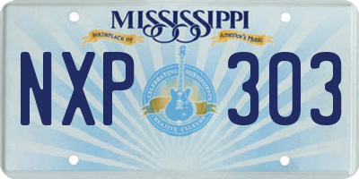 MS license plate NXP303