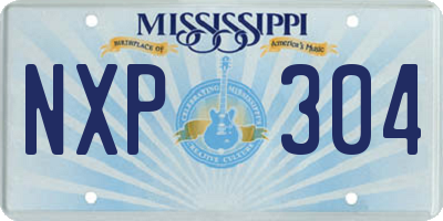 MS license plate NXP304