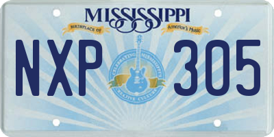 MS license plate NXP305
