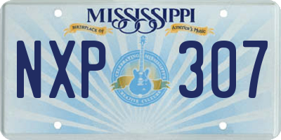 MS license plate NXP307