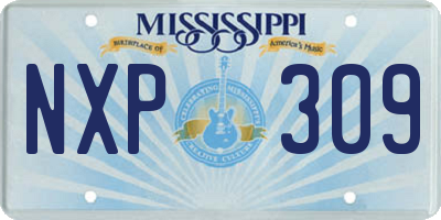 MS license plate NXP309