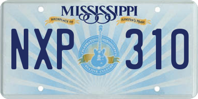 MS license plate NXP310