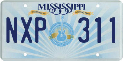 MS license plate NXP311