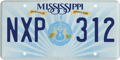 MS license plate NXP312