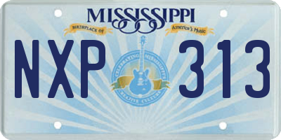 MS license plate NXP313