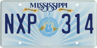 MS license plate NXP314