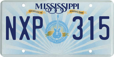 MS license plate NXP315