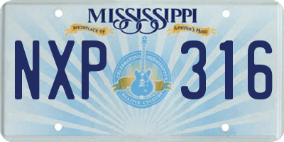 MS license plate NXP316